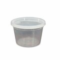 Gen DELI16OZ 16 oz Deli Plastic Containers, Clear - 240PK GENDELI16OZ